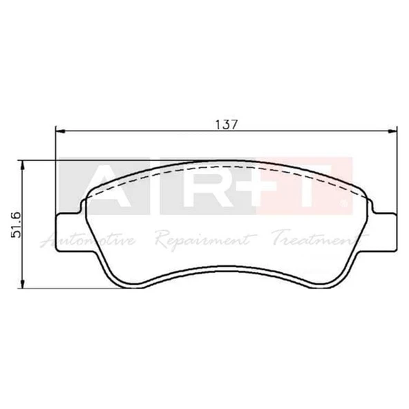 DİSK FREN BALATASI ÖN CITROEN BERLINGO-C-ELYSEE-C2-C3-C4-XSARA / DS 3 (SA_-SB_) /  OPEL CORSA F  PEUGEOT PARTNER-1007-2008-206-207-208-301-307 ürün görseli 1