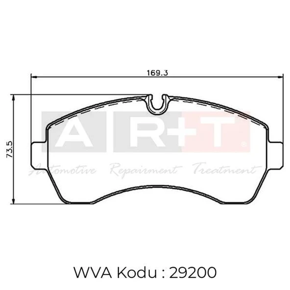 ART ÖN BALATA VW CRAFTER (06-) MERCEDES SPRİNTER (06-) ürün görseli 1