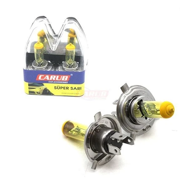 CARUB AMPUL 12V 90-100W H4 SÜPER SARI (YELLOW) ürün görseli 1