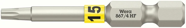 Wera 867/4 TORX® HF Bits, Tutma Fonksiyonlu, TX 15 x 50 mm ürün görseli 1