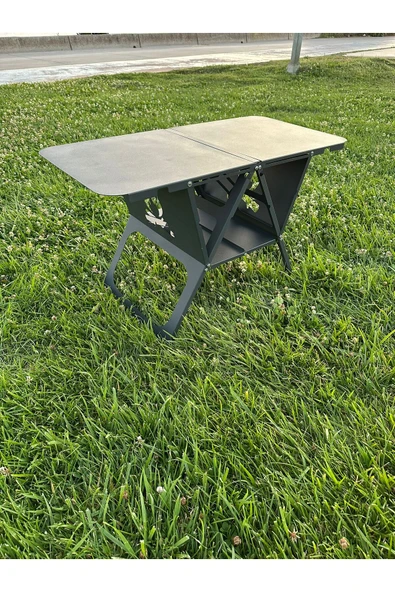 Realx Portatif Katlanır Kamp Masası, Piknik, Plaj, Outdoor Çelik Kamp Masası Büyük Boy 40x85x50 Cm ürün görseli 1