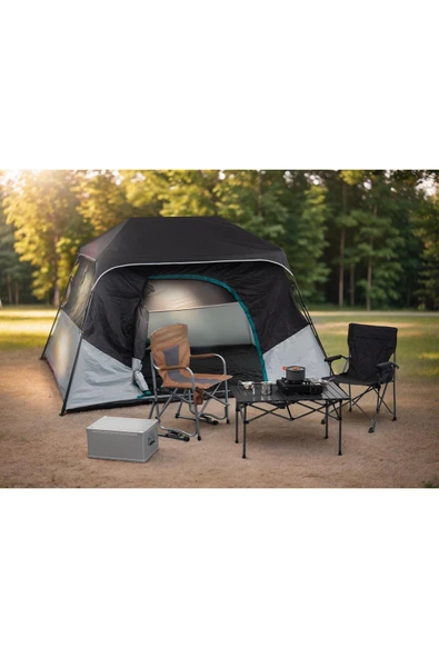 Realx Otomatik 6-8 Kişi Pencereli Çift Katmanlı Su Geçirmez Kamp Çadırı 274x305x172 ürün görseli 1
