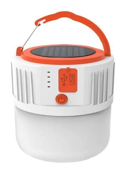 Realx Solar & USB Şarjlı Güneş Enerjili Kamp Feneri Lamba Powerbank El feneri ürün görseli 1