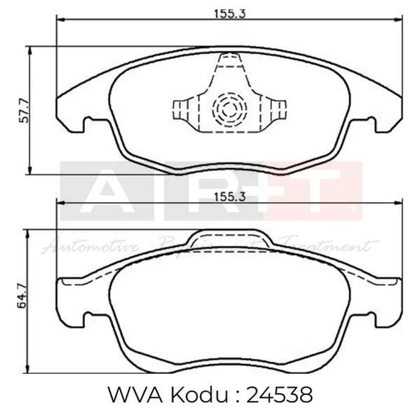 ART ÖN BALATA PEUGEOT 5008 PARTNER TEPEE PARTNER (08-) CİTROEN BERLİNGO (08-) C4 PİCASSO C4 GRAND PİCASS O (06-) C4 (09-) DS4 (11-) ürün görseli 1