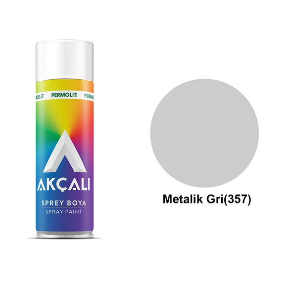 AKÇALI SPREY BOYA 357 METALİK GRİ ürün görseli 1