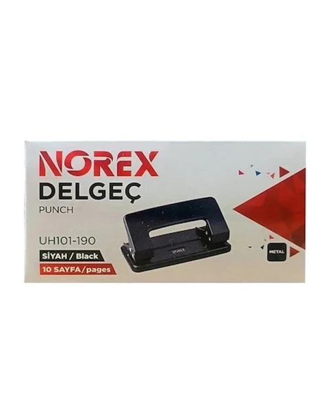 Norex Metal Delgeç 10 Sayfa Siyah Uh101-190 ürün görseli 1