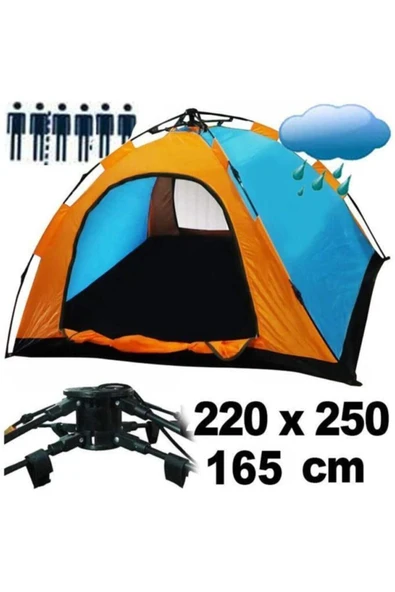 Realx 6 Kişilik Tam Otomatik Kurulum Kamp Çadırı 250 X 220 X 165 Cm Ce ürün görseli 1