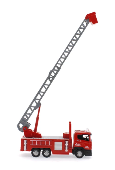 Die Cast Sürtmeli Merdivenli İtfaiye Aracı - Resim 3