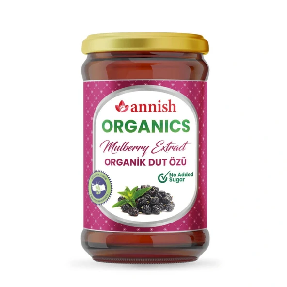 Annish Organik Karadut Özü 640g - Şeker İlavesiz ve %100 Doğal ürün görseli 1