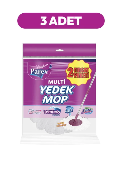 Parex Multi Yedek Mop 2'li Paket (Sapsız) Toplam 6 Adet ürün görseli 1