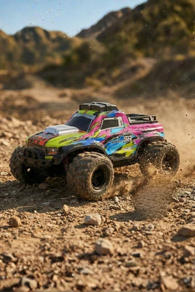 1:16 Ölçek Cross Country Işıklı Off-Road RC Araba – Uzaktan Kumandalı, 3 Renk Seçenekli ürün görseli 1
