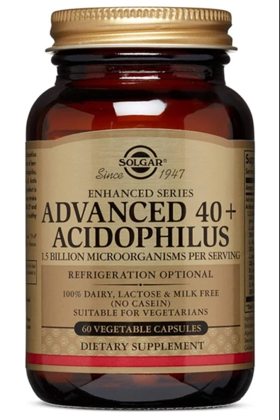 Solgar Advanced 40+ Acidophilus 60 Kapsül ürün görseli 1