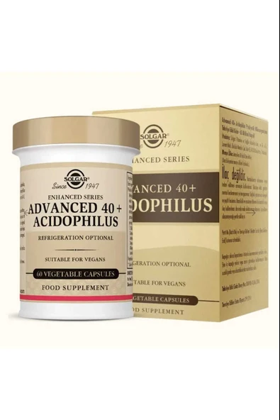Solgar Advanced 40+ Acidophilus 60 Kapsül ürün görseli 1