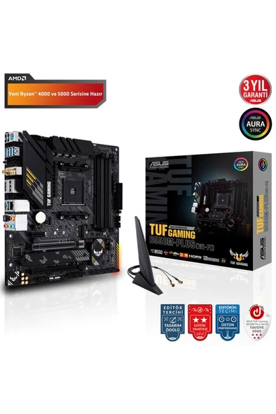 Asus TUF Gaming B650M-PLUS Wi-Fi AMD AM5 DDR5 Micro ATX Anakart Outlet ürün görseli 1