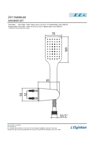 Eca Tiera Mafsallı Üst Takım 1F - Resim 2