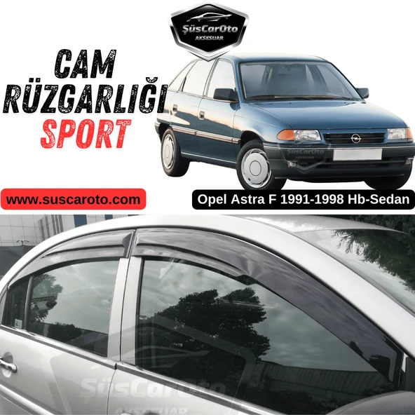 Opel Astra F 1991-1998 Hb-Sedan Uyumlu Mugen Cam Rüzgarlığı Seti Piano Black 4'lü İthal Parlak Siyah ürün görseli 1