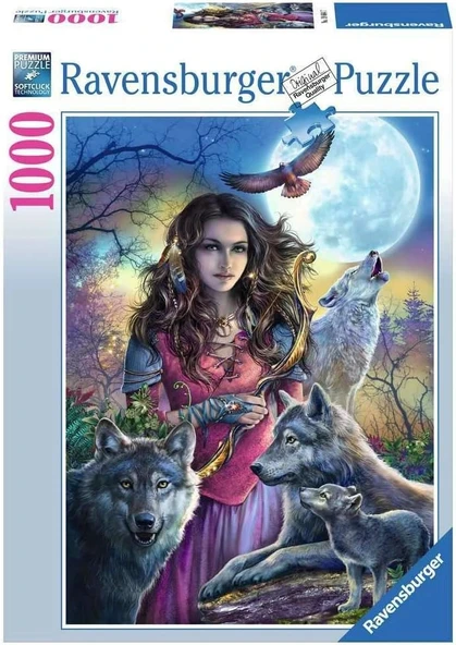 Ravensburger - Kurtlarla Kadın - 1000 Parça Puzzle ürün görseli 1