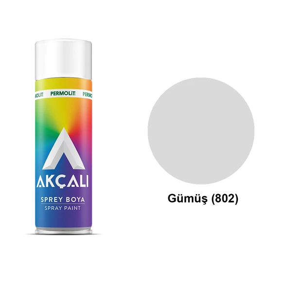 AKÇALI SPREY BOYA 802 METALİK GÜMÜŞ ürün görseli 1