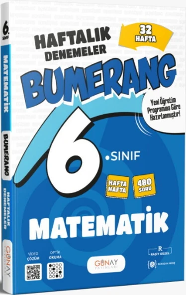 Günay Yayınları 6. Sınıf Matematik Bumerang 32 Haftalık Denemeleri ürün görseli 1