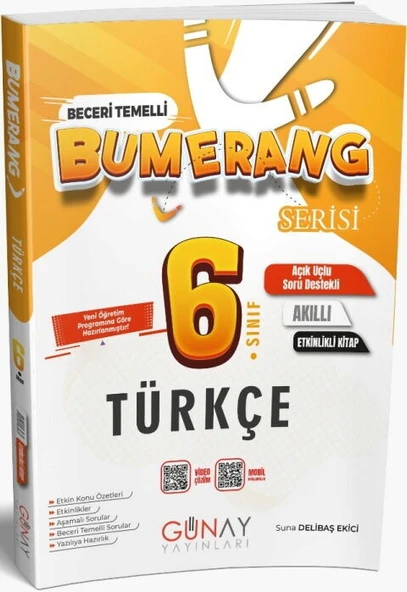 Günay Yayınları 6. Sınıf Türkçe Etkinlikli Bumerang Serisi ürün görseli 1