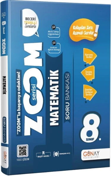 Günay Yayınları 8. Sınıf LGS Matematik Yeni Zoom Serisi Soru Bankası ürün görseli 1