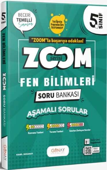 Günay Yayınları 5. Sınıf Fen Bilimleri Zoom Soru Bankası ürün görseli 1