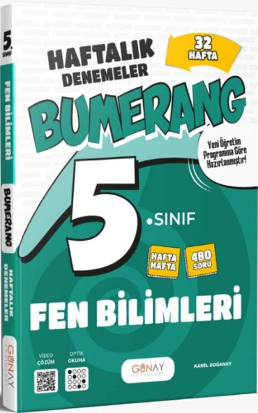 Günay Yayınları 5. Sınıf Fen Bilimleri Bumerang 32 Haftalık Denemeleri ürün görseli 1
