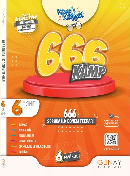 Günay Yayınları 6. Sınıf 666 Soruda İlk Dönem Kamp Kitabı ürün görseli 1
