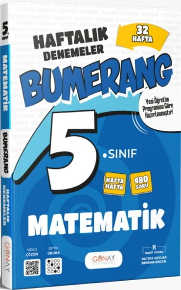 Günay Yayınları 5. Sınıf Matematik Bumerang 32 Haftalık Denemeleri ürün görseli 1