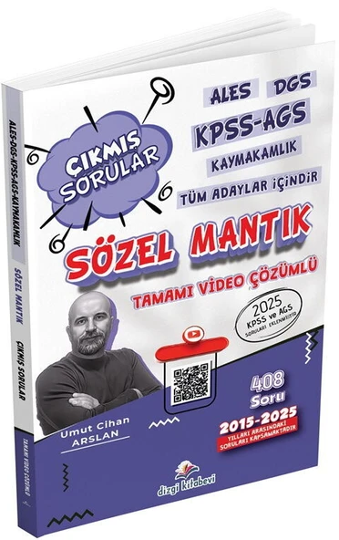 Dizgi Kitap KPSS MEB-AGS ALES DGS Kaymakamlık Sözel Mantık 2015 - 2025 Çıkmış Sorular Çözümlü - Umut Cihan Arslan Dizgi Kitap ürün görseli 1