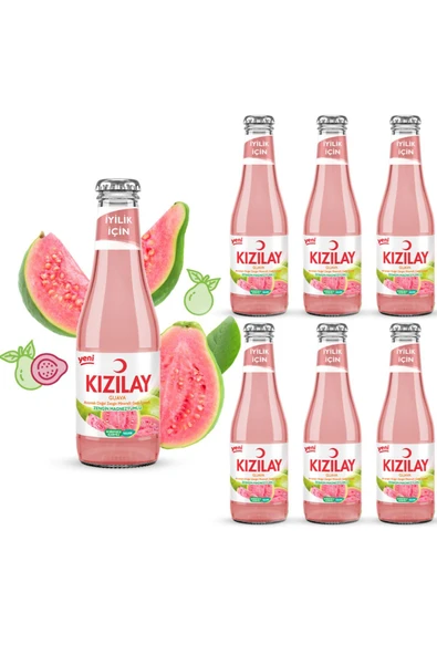KIZILAY DOĞAL GUAVA AROMALI MADEN SUYU 200 ML X 6 ADET ürün görseli 1