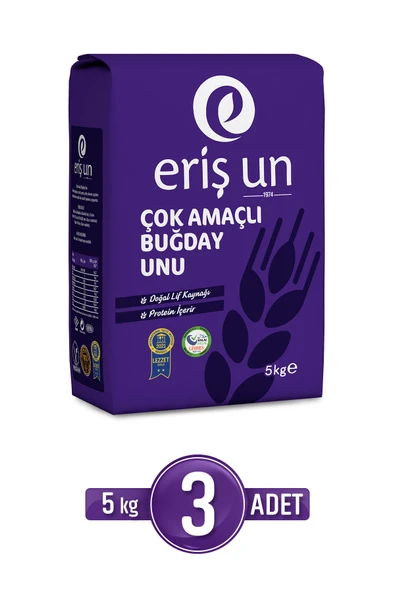 Eriş Un 5 Kg 3'lü Çok Amaçlı Buğday Unu ürün görseli 1