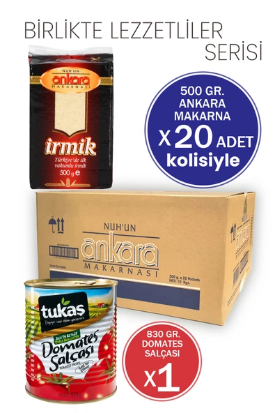 İrmik 500g X 20 Adet (1 Koli) Tukaş Domates Salçası 830g Hediyeli ürün görseli 1