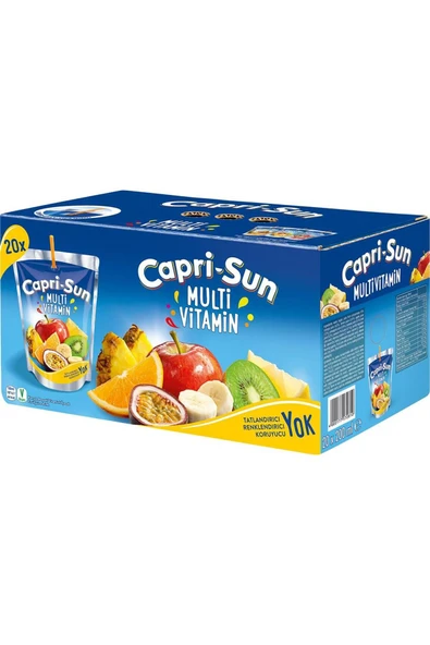 Capri-Sun Multi Vitamin Karışık Meyveli Vitaminli İçecek 20 x 200 ml ürün görseli 1