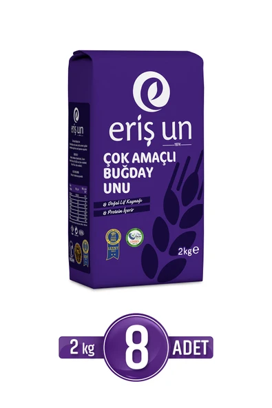 Eriş Un 2 Kg 8'li Çok Amaçlı Buğday Unu ürün görseli 1