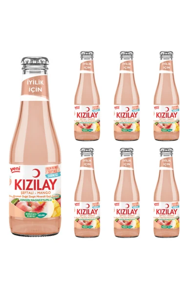 KIZILAY MADEN SUYU DOĞAL ŞEFTALİ-MANGO AROMALI 200 ML X 6 ADET ürün görseli 1
