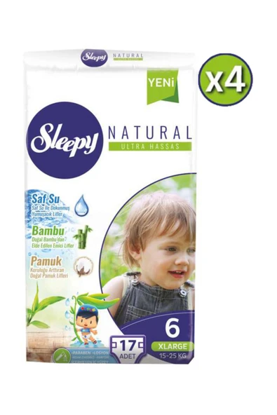 Natural Bebek Bezi 6 Beden 17*4 68 Adet ürün görseli 1