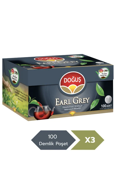 Earl Grey 3.2 gr 100’lü Demlik Poşet Çay X 3 Adet ürün görseli 1