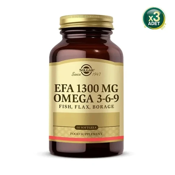Solgar Omega 3-6-9 Efa 1300mg 60 Softjel 3 Adet ürün görseli 1