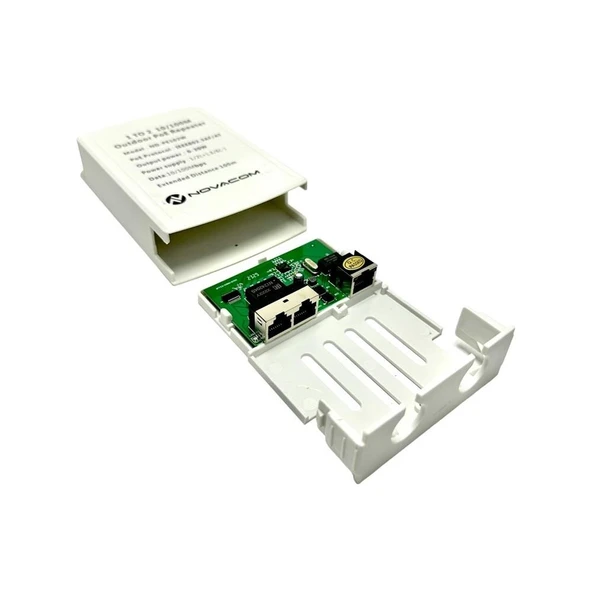 Novacom ND-PE102W 10/100MBPS 1/2 Dış Ortam Poe Repeater 100MT 30W ürün görseli 1
