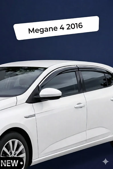 Paslanmaz Krom Akrilik Cam Rüzgarlığı Renault Megane IV 2016 sonrası ile uyumlu CHR-1-020-001 ürün görseli 1