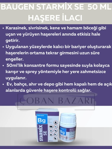 Baugen Starmix Se  Haşere İlacı 50 ml ürün görseli 1