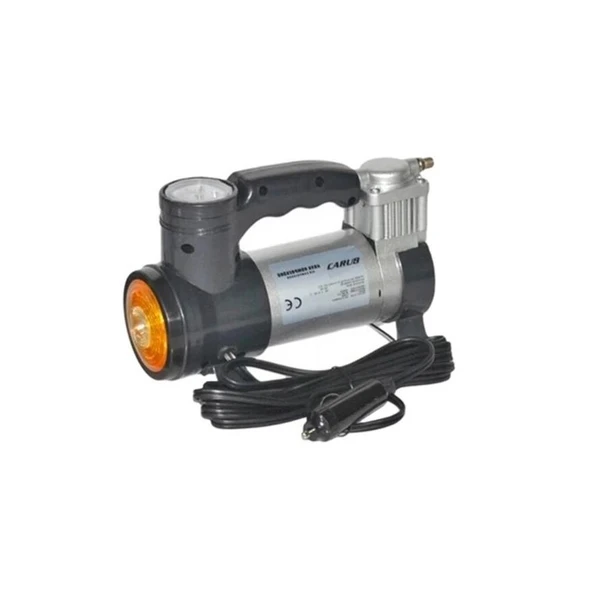 Hava Kompresörü 12V Metal Led Işıklı Siyah ürün görseli 1
