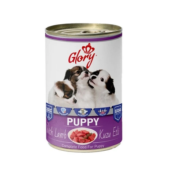 12x400 Gram Glory Parça Kuzu Etli Yavru Köpek Konservesi ürün görseli 1