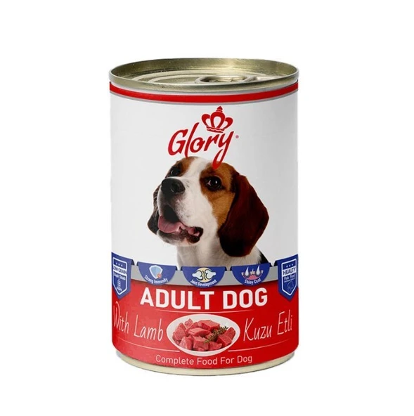 12x400 Gram Glory Parça Kuzu Etli Köpek Konservesi ürün görseli 1