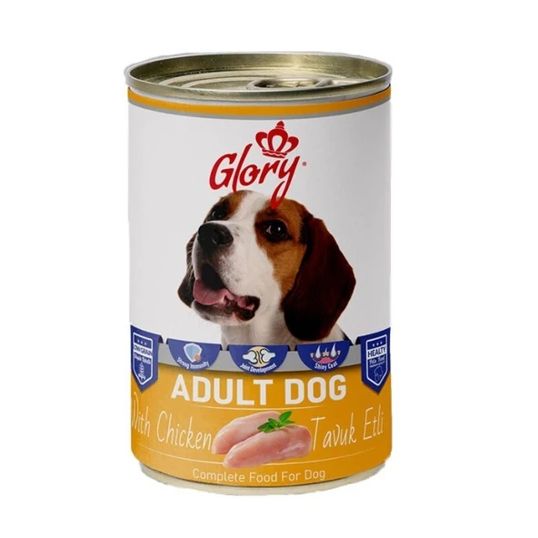 12x400 Gram Glory Parça Tavuk Etli Köpek Konservesi ürün görseli 1