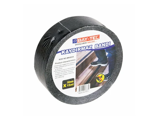 Merdiven Kaydırmaz Bant Siyah 50mm x 10mt MK0836 ürün görseli 1