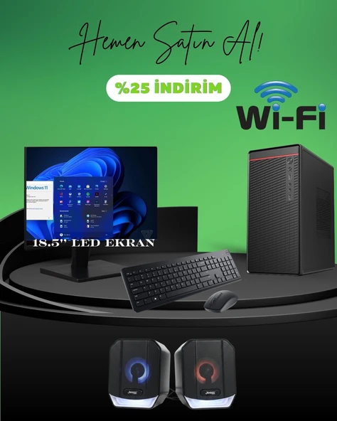 DAGMOR BN2015073 H110 ANAKART İNTEL İ5 6 8GB DDR4 120GB SSD 18.5' MONİTÖR WİFİ FULL SET ürün görseli 1
