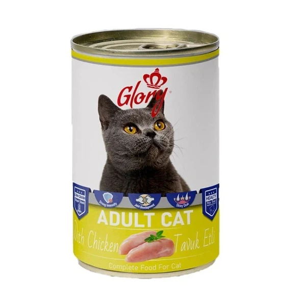12x400 Gram Glory Parça Tavuk Etli  Kedi Konservesi ürün görseli 1