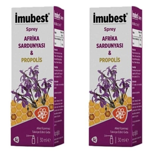İmubest Afrika Sardunyası Propolisli Sprey 30 Ml 2'Li PAKET (SKT:11/2028) ürün görseli 1